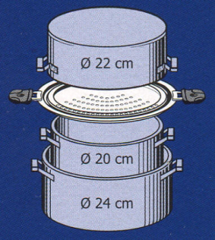Universaldeckel FURBO ® SCOLATUTTO mit Nudelsieb für Töpfe