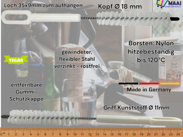 Tüllenbürste Messerbürste für Mixtöpfe wie Thermomix