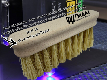 Powder brush wood with natural bristles