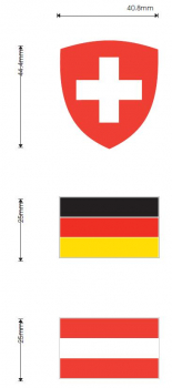 Flag German / Austria / Swiss to fix on your barrel