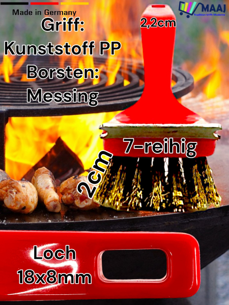 Grillbürste mit Metallschaber