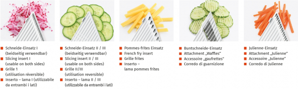 GSD Universal Vegetable Slicer Inserts