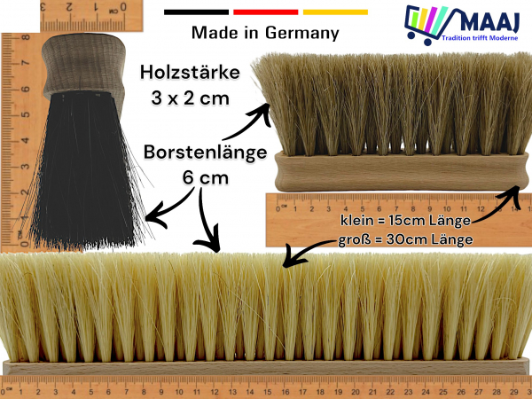 Powder brush wood with natural bristles