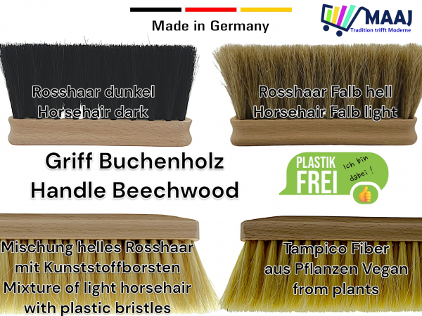 Powder brush wood with natural bristles