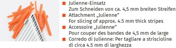 GSD Universal Vegetable Slicer Julienne insert