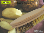 Vegetable brush with natural bristles